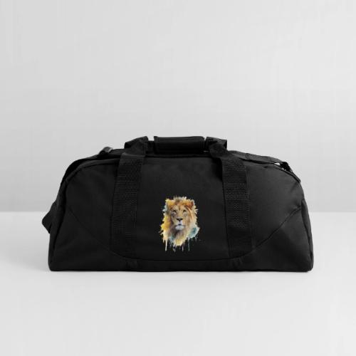 Watercolor Lion Portrait - Recycled Duffel Bag