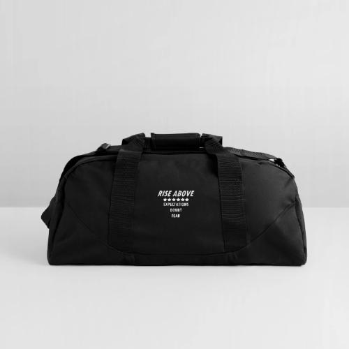 Rise Above (White font) - Recycled Duffel Bag