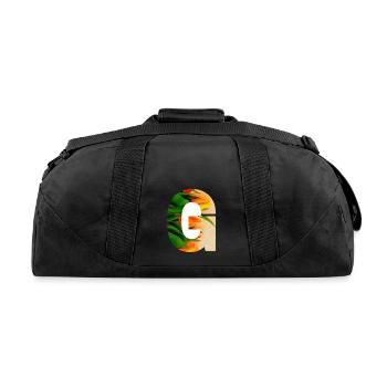 Letter G colourful artwork - Recycled Duffel Bag - black - Back