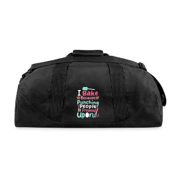 Baking Baker Bake - Recycled Duffel Bag - black - Back