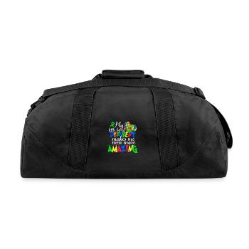 Different makes me Amazing T-Shirt - Recycled Duffel Bag - black - Back