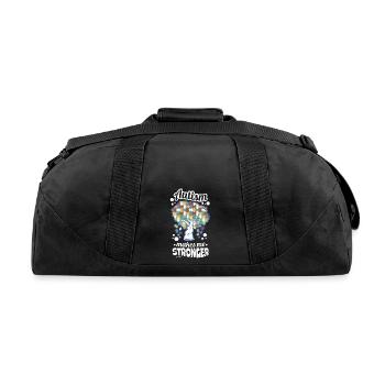 Autist autism awareness tree puzzle - Recycled Duffel Bag - black - Back