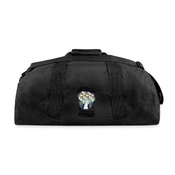 Autism puzzle tree - Recycled Duffel Bag - black - Back