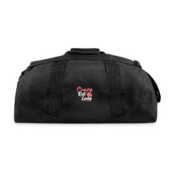 Crazy Rat Lady for Rats Lover Rats Owner - Recycled Duffel Bag - black - Back