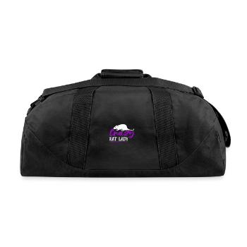 Crazy Rat Lady for Rats Lover Rats Owner - Recycled Duffel Bag - black - Back
