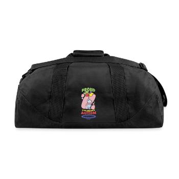 proud Autism - Recycled Duffel Bag - black - Back