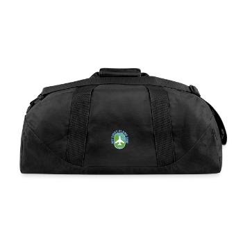 My First Airplane Ride Vacation Trip Solo - Recycled Duffel Bag - black - Back