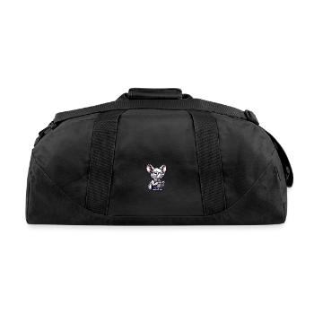 Cute Mouse Teacher - Recycled Duffel Bag - black - Back