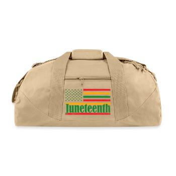 Juneteenth Flag Heritage - Recycled Duffel Bag - beige - Front
