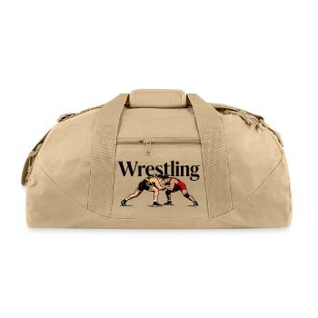 wrestling - Recycled Duffel Bag - beige - Front