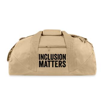 Inclusion Matters Special Education Kindness - Recycled Duffel Bag - beige - Front