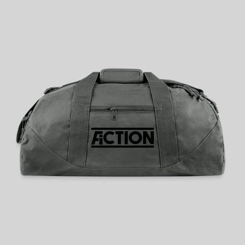 Action Fiction Logo (Black) - Recycled Duffel Bag