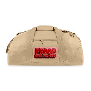 Proof Over Promise  - Recycled Duffel Bag - beige - Front