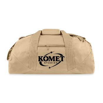 Komet Studios Official Logo - Recycled Duffel Bag - beige - Front