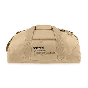 Awaiting design - Recycled Duffel Bag - beige - Front