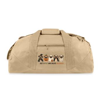 Halloween Pug Crew - Recycled Duffel Bag - beige - Front