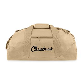 Merry Christmas - Recycled Duffel Bag - beige - Front