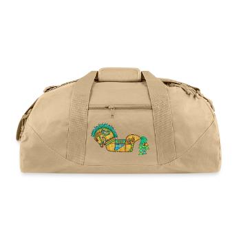 Woven Spirit Horse - Recycled Duffel Bag - beige - Front
