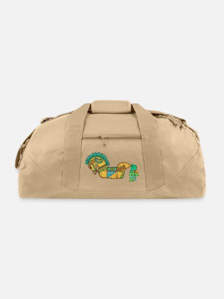 Woven Spirit Horse - Recycled Duffel Bag - beige