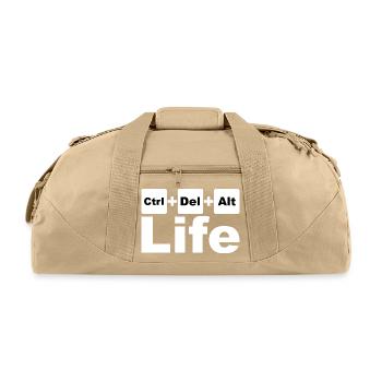 ctrl+ del+ alt life - Recycled Duffel Bag - beige - Front