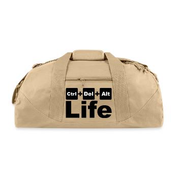 Ctrl + Del + Alt Life  - Recycled Duffel Bag - beige - Front