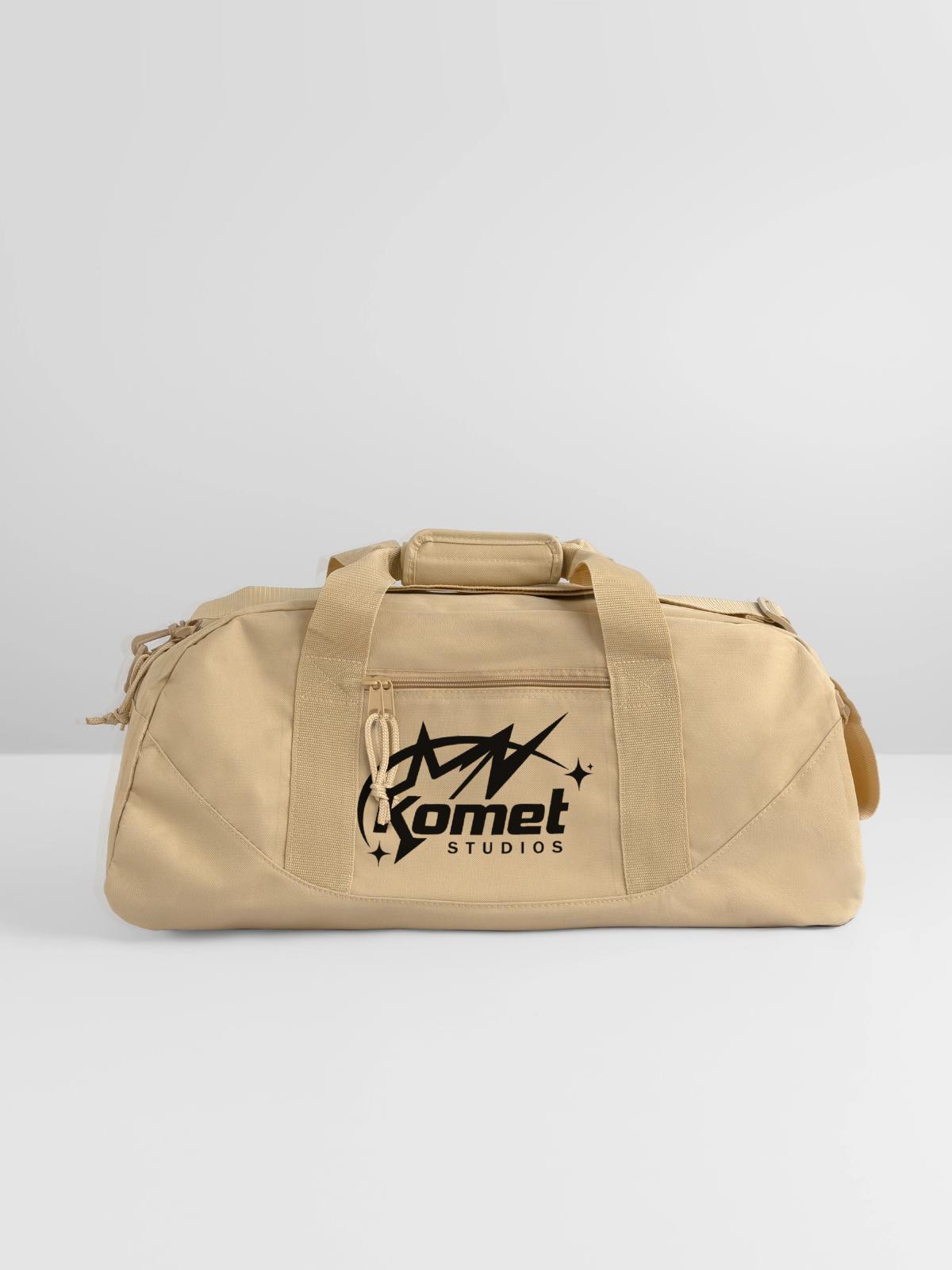 Komet Studios Star Logo - Recycled Duffel Bag - beige - Front