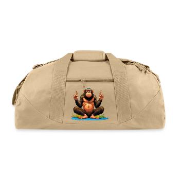 Monkey Yoga / Yogi Monkey - Recycled Duffel Bag - beige - Front