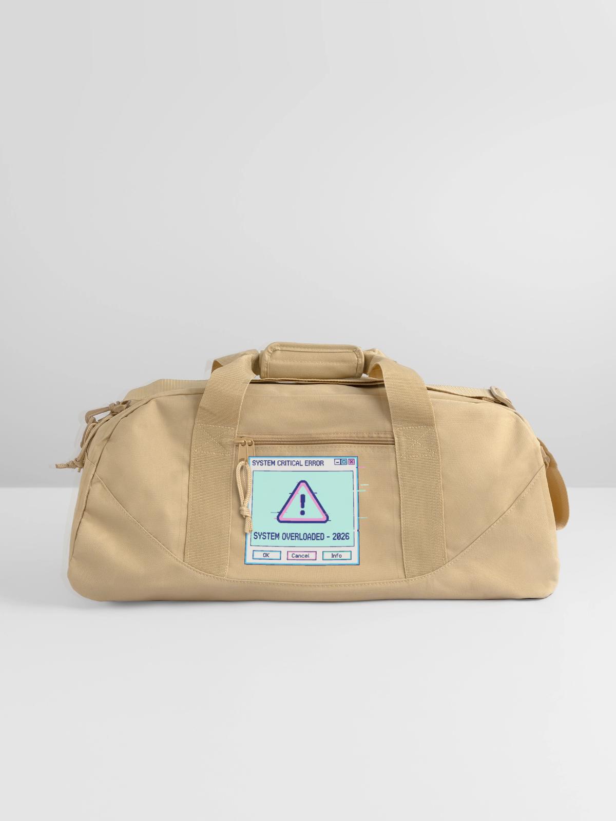 Glitchy System Overload 2026 - Recycled Duffel Bag - beige - Front