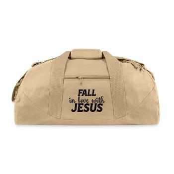 Please provide design image - Recycled Duffel Bag - beige - Front
