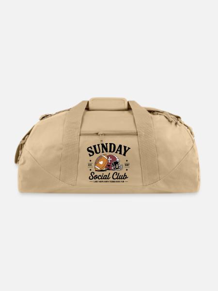 Sunday Social Club Both Teams Funny - Recycled Duffel Bag - beige