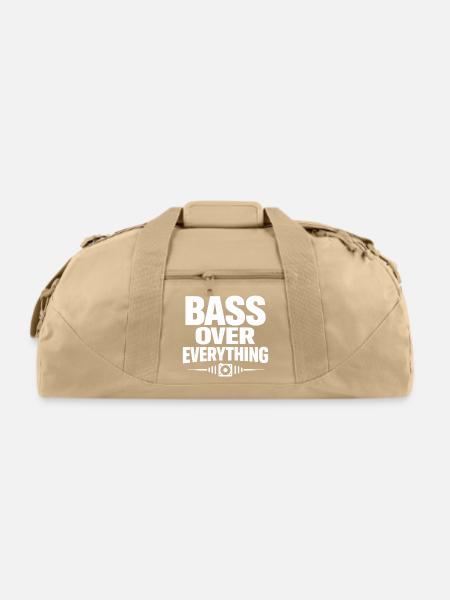 Bass Over Everything Graphic Tee - Recycled Duffel Bag - beige