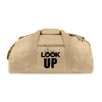 Please upload or describe the design - Recycled Duffel Bag - beige - Front