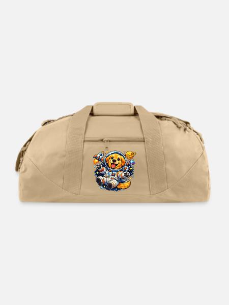 Cosmic Pup Explorer - Recycled Duffel Bag - beige