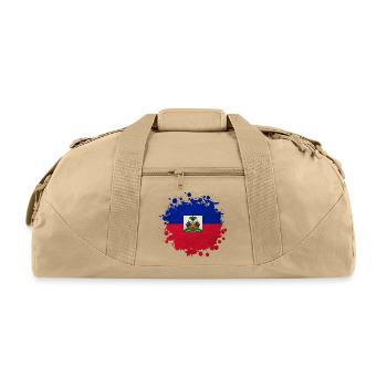 Haiti flags blob - Recycled Duffel Bag - beige - Front