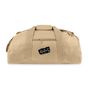 Restart Script Brush Logo - Recycled Duffel Bag - beige - Front