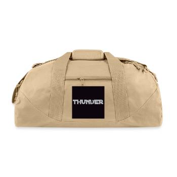 Thunderbolt Wordmark - Recycled Duffel Bag - beige - Front