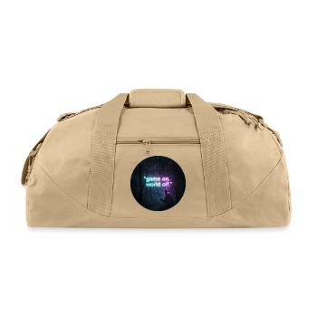 Game On World Off Neon Forest - Recycled Duffel Bag - beige - Front