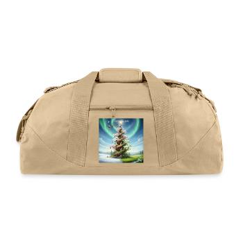 United Seasons Christmas Spiral Tree - Recycled Duffel Bag - beige - Front