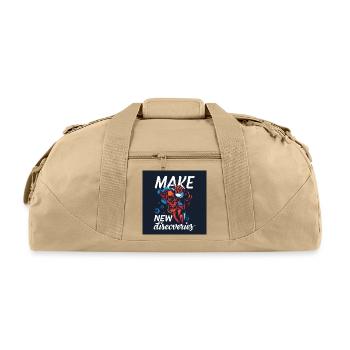 Make New Discoveries Skull Dive - Recycled Duffel Bag - beige - Front