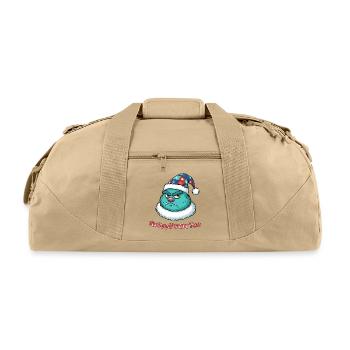 Resting Monster Santa Face - Recycled Duffel Bag - beige - Front