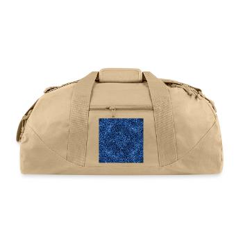 Blue Glitter Nebula Texture - Recycled Duffel Bag - beige - Front