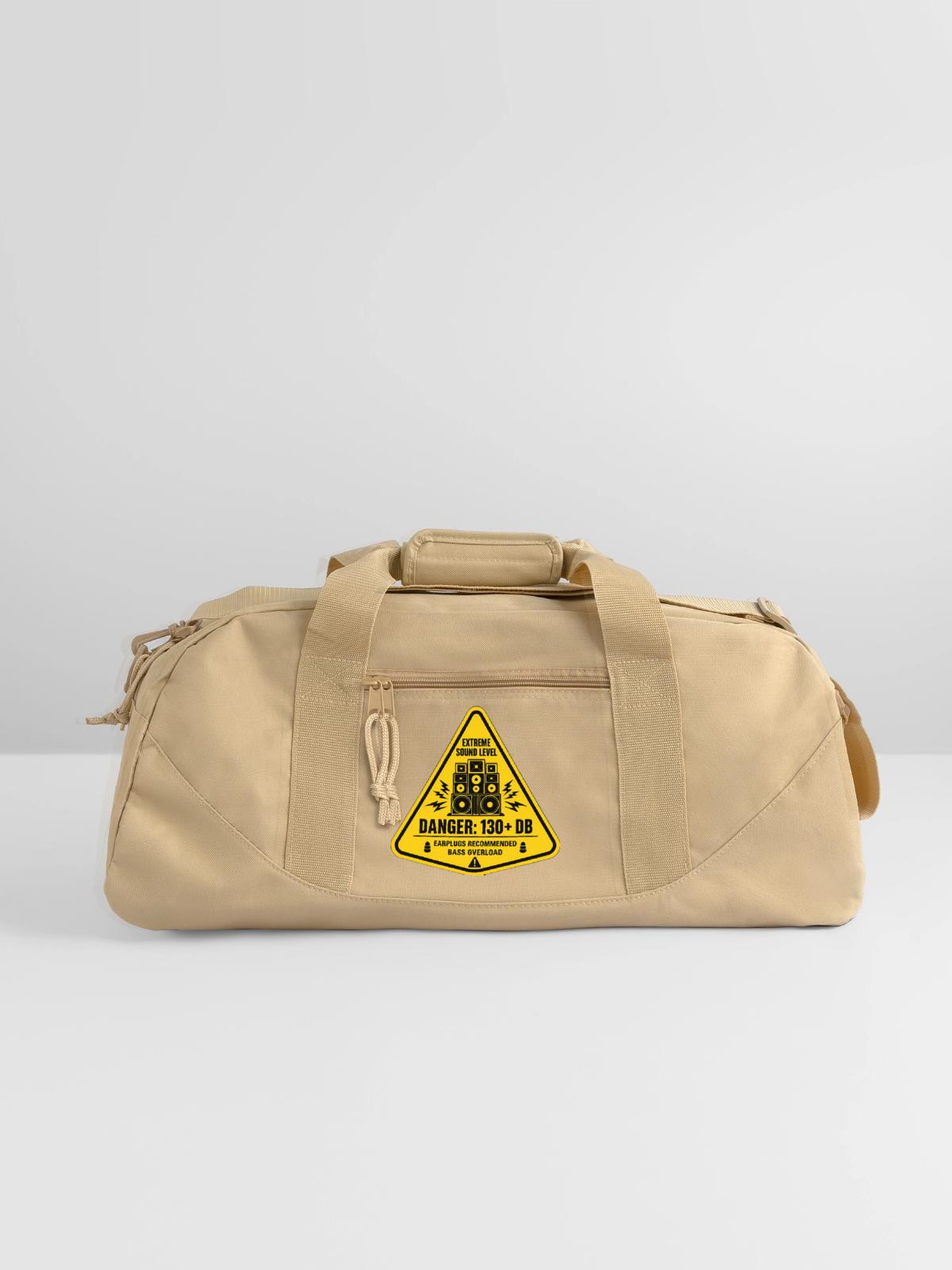 Extreme Audio Warning Sign - Recycled Duffel Bag - beige - Front