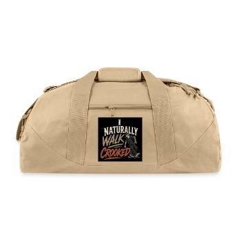 I NATURALLY WALK CROOKED  - Recycled Duffel Bag - beige - Front