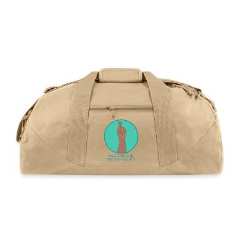 Fingers Crossed Everything Is Fine Funny Positive - Recycled Duffel Bag - beige - Front