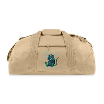 Neon Crown Rat Geometric Burst - Recycled Duffel Bag - beige - Front