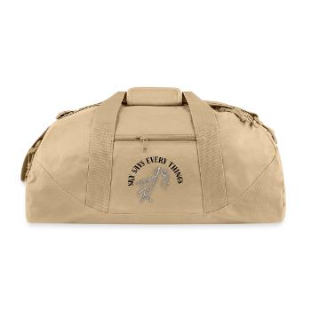 Lightning Branches Night Sky - Recycled Duffel Bag - beige - Front