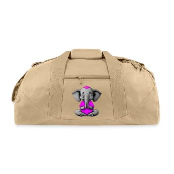 Yogi Elephant - Recycled Duffel Bag - beige - Front