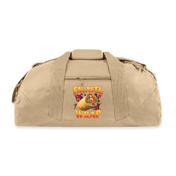 Falafel Wrap Favorite Food Funny Weird 90s Falafel - Recycled Duffel Bag - beige - Front