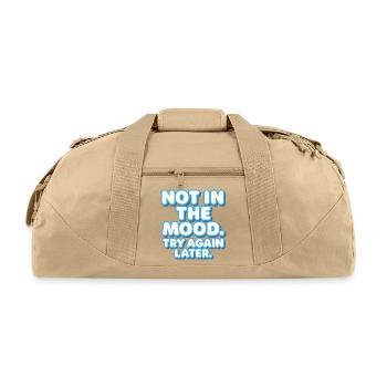 “NOT IN THE MOOD” – Bubble Mood Tee | Mood Bubble  - Recycled Duffel Bag - beige - Front