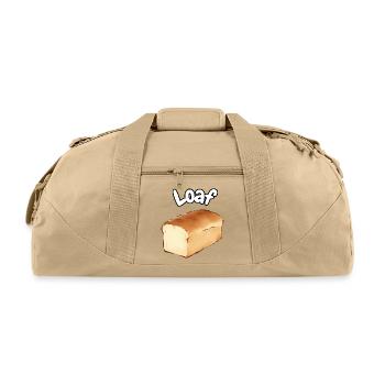 Whimsical Loaf Illustration T-Shirt - Recycled Duffel Bag - beige - Front